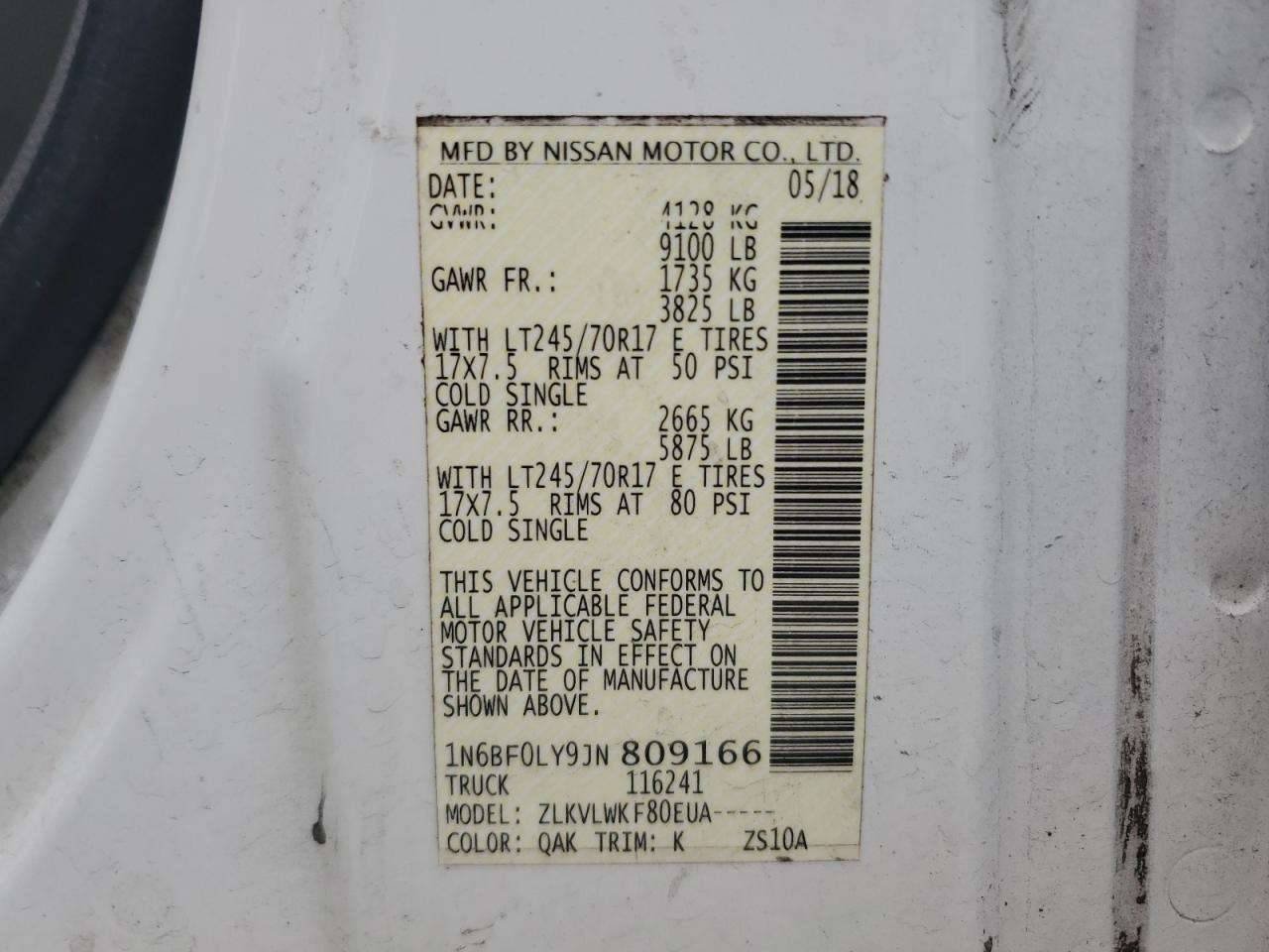 NISSAN NV2500 2500 S