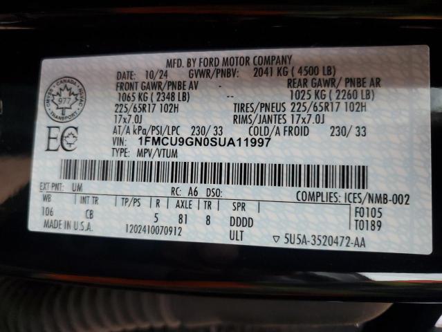 2025 FORD ESCAPE ACT - 1FMCU9GN0SUA11997