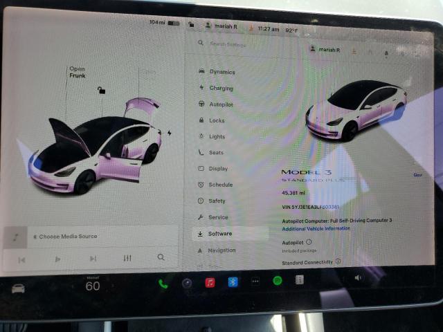 2020 TESLA MODEL 3 5YJ3E1EA3LF803381