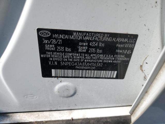 2021 HYUNDAI SONATA SE 5NPEG4JA3MH116382