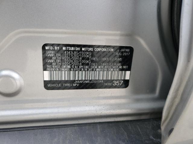 2018 MITSUBISHI OUTLANDER JA4AP3AW5JZ001544