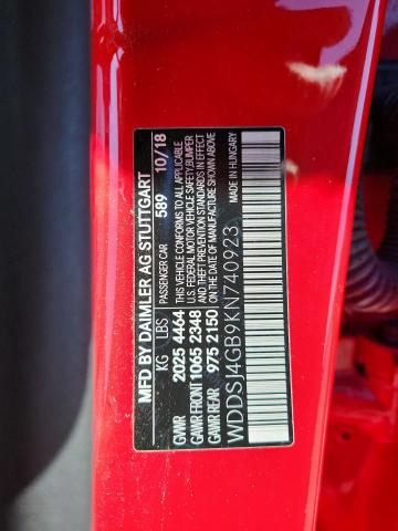 2019 MERCEDES-BENZ CLA 250 4M WDDSJ4GB9KN740923