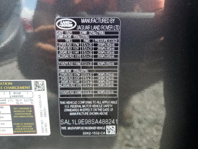 2025 LAND ROVER RANGE ROVER SPORT DYNAMIC SE SAL1L9E98SA488241