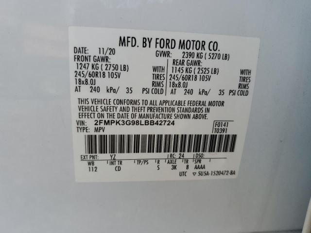 2020 FORD EDGE SE 2FMPK3G98LBB42724