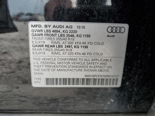 2016 AUDI Q3 PRESTIG WA1GFCFS7GR010127