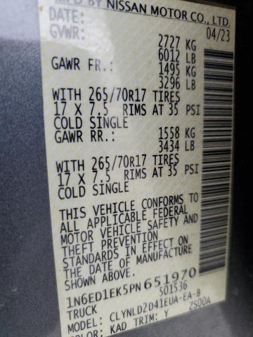 2023 NISSAN FRONTIER S 1N6ED1EK5PN651970