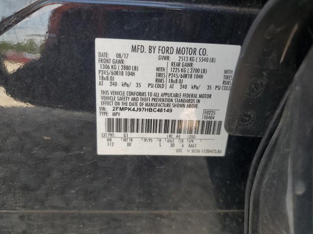 2017 FORD EDGE SEL - 2FMPK4J97HBC48149