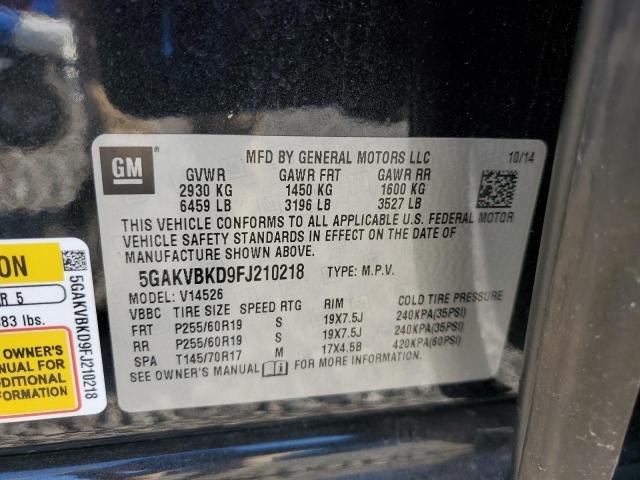 2015 BUICK ENCLAVE 5GAKVBKD9FJ210218