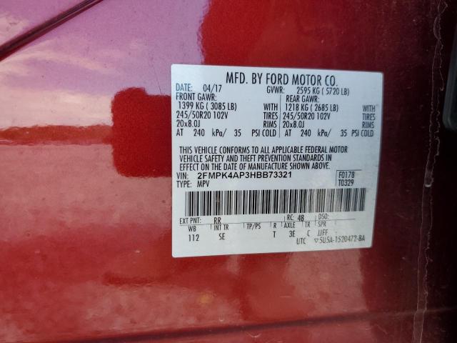 2017 FORD EDGE SPORT 2FMPK4AP3HBB73321