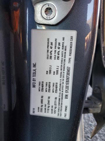 2019 TESLA MODEL 3 5YJ3E1EBXKF389457