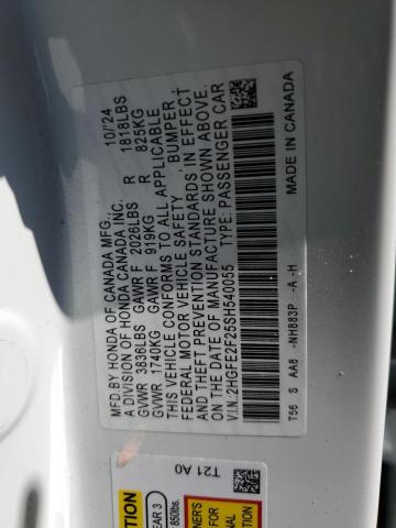 2025 HONDA CIVIC LX 2HGFE2F25SH540055