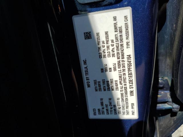 2023 TESLA MODEL 3 5YJ3E1EB7PF654164