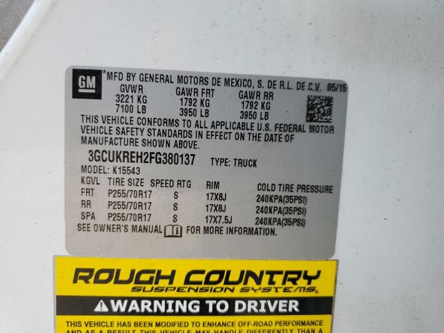2015 CHEVROLET SILVERADO 3GCUKREH2FG380137
