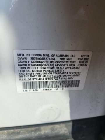 2015 ACURA MDX TECHNO 5FRYD4H41FB027237