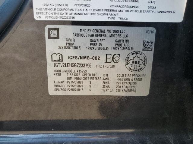 2016 GMC SIERRA K1500 1GTV2LEH5GZ233796