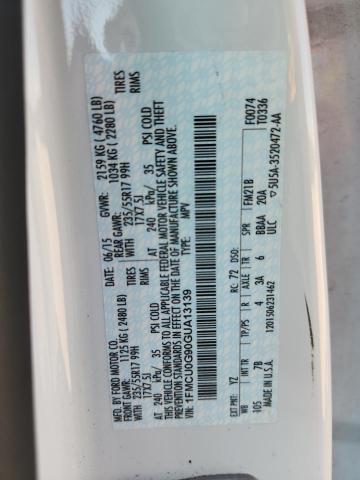 2016 FORD ESCAPE SE - 1FMCU0G90GUA13139