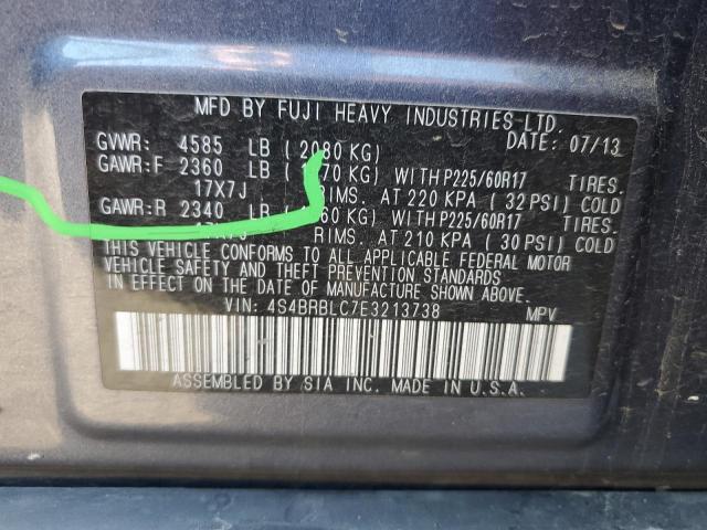 2014 SUBARU OUTBACK 2. - 4S4BRBLC7E3213738