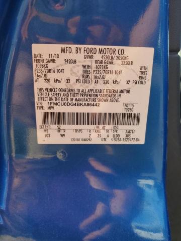 2011 FORD ESCAPE XLT - 1FMCU0DG4BKA86442