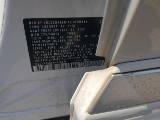 2017 VOLKSWAGEN TIGUAN SPO - WVGUV7AXXHK020999
