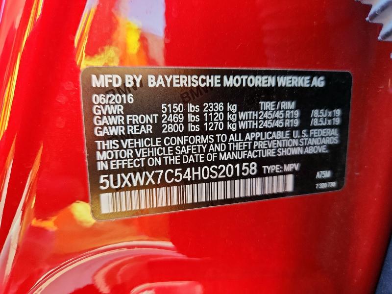 2017 BMW X3 XDRIVE3 - 5UXWX7C54H0S20158