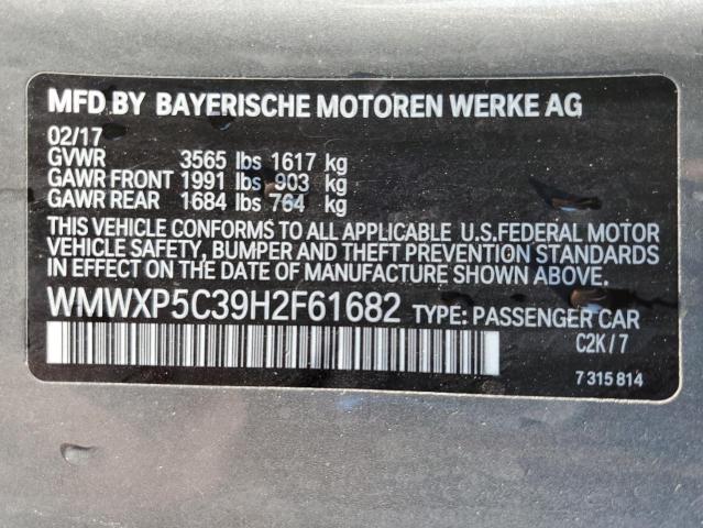 2017 MINI COOPER WMWXP5C39H2F61682