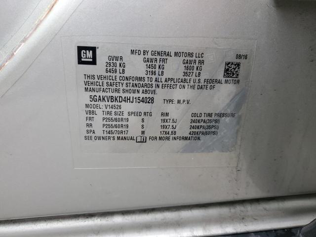 2017 BUICK ENCLAVE 5GAKVBKD4HJ154028