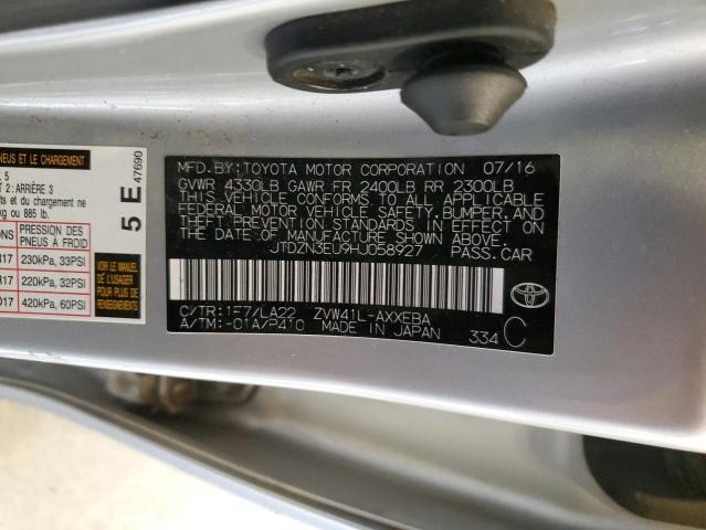 2017 TOYOTA PRIUS V JTDZN3EU9HJ058927