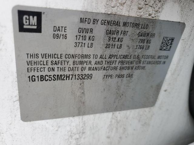 2017 CHEVROLET CRUZE LS 1G1BC5SM2H7133299