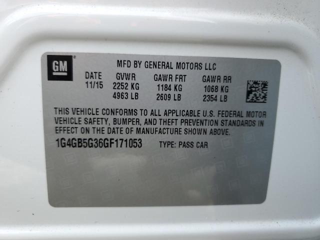 2016 BUICK LACROSSE 1G4GB5G36GF171053
