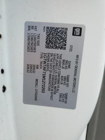 2021 GMC SAVANA G2500 1GTW7AF71M1272203