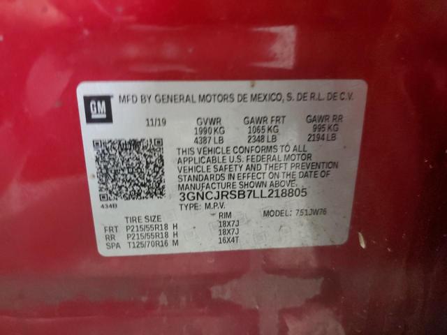 2020 CHEVROLET TRAX PREMI 3GNCJRSB7LL218805