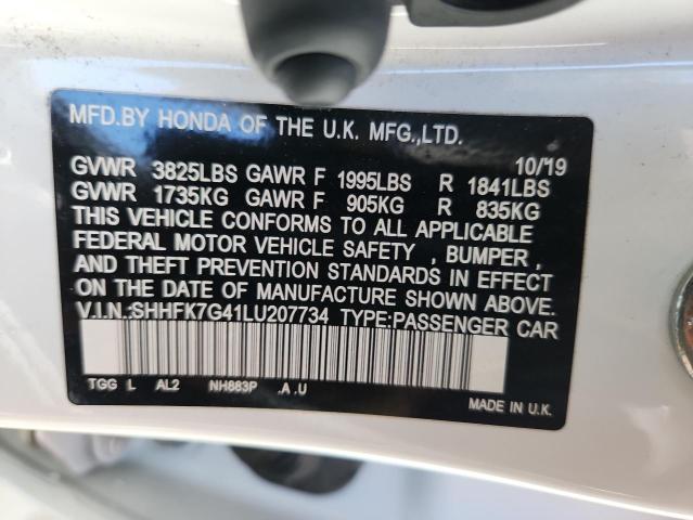 2020 HONDA CIVIC SPOR - SHHFK7G41LU207734