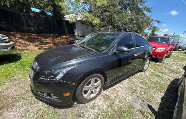 CHEVROLET CRUZE LT 2014 black sedan 4d gas 1G1PC5SB3E7228602 photo #3