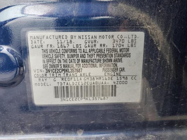2019 NISSAN VERSA NOTE S 3N1CE2CP9KL357687