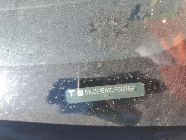 2020 TESLA MODEL 3 5YJ3E1EAXLF613769