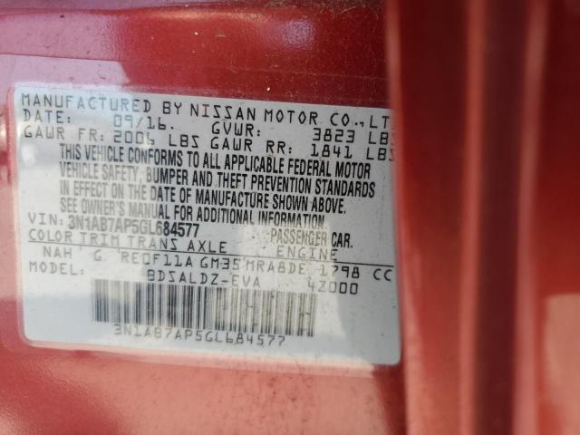 2016 NISSAN SENTRA S #3216034191