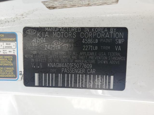 2015 KIA OPTIMA HYB KNAGM4AD1F5077609