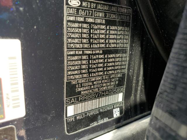 2017 LAND ROVER DISCOVERY HSE SALRRBBV7HA025896