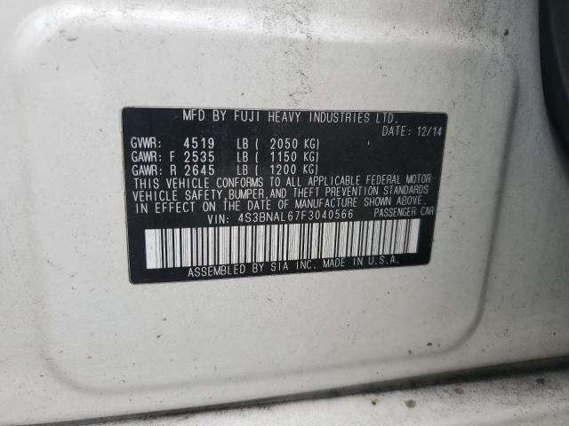 2015 SUBARU LEGACY 2.5 - 4S3BNAL67F3040566