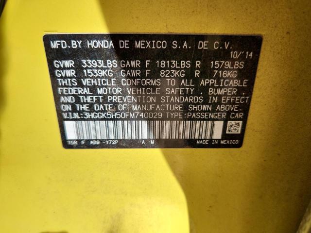 2015 HONDA FIT LX - 3HGGK5H50FM740029