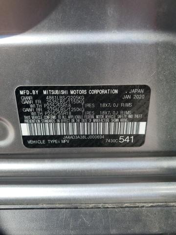 2020 MITSUBISHI OUTLANDER JA4AD3A38LJ000694