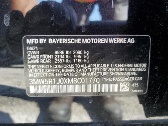 2021 BMW 330I 3MW5R1J0XM8C01770