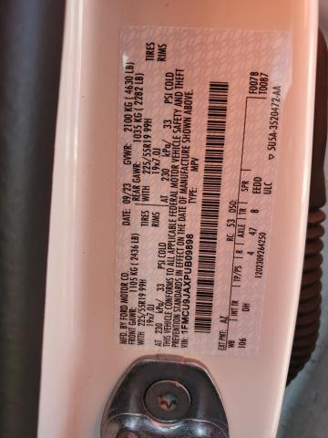 2023 FORD ESCAPE PLA 1FMCU9JAXPUB09898