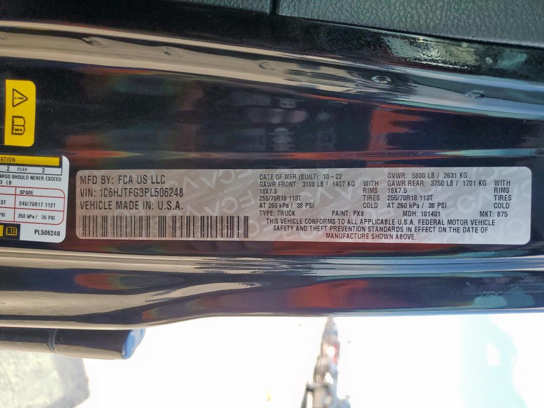 2023 JEEP GLADIATOR - 1C6HJTFG3PL506248