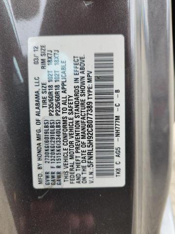 2012 HONDA ODYSSEY TO - 5FNRL5H92CB077389