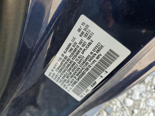 2016 HONDA ODYSSEY TO 5FNRL5H93GB010810