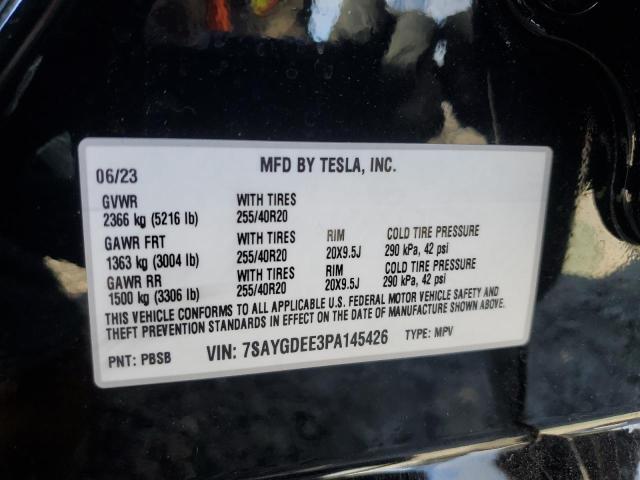 2023 TESLA MODEL Y 7SAYGDEE3PA145426