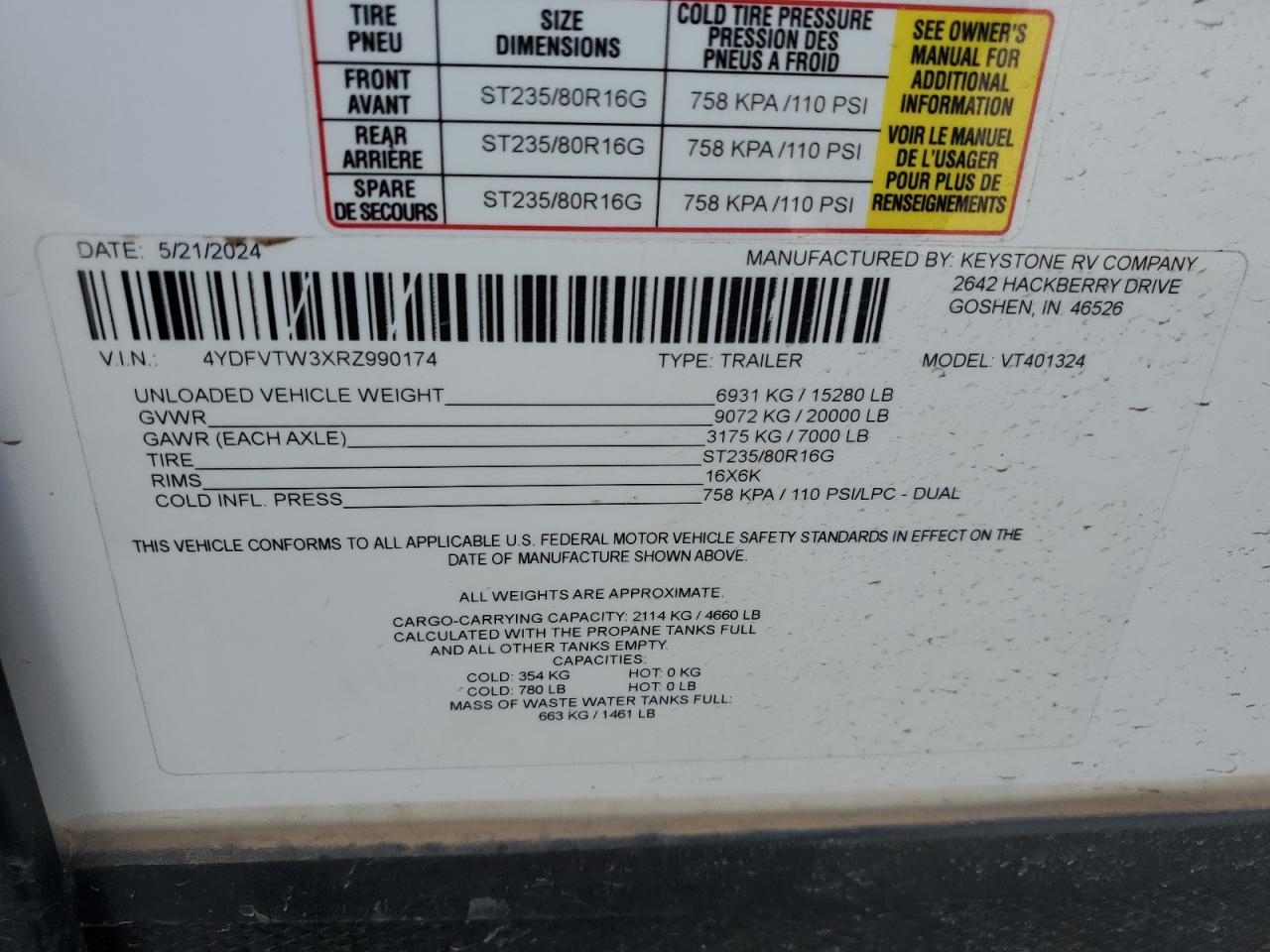 Lot #3274721802 2024 DUTCHMEN VOLTAGE