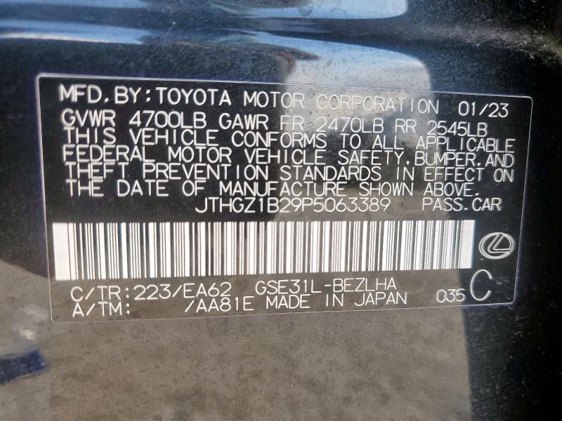 2023 LEXUS IS 350 F S JTHGZ1B29P5063389