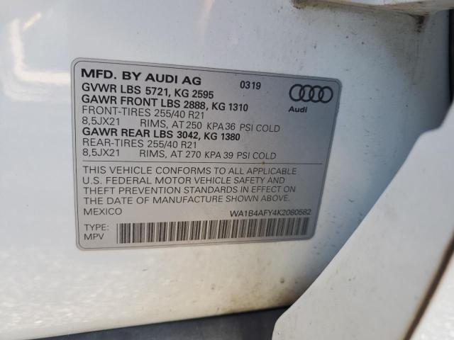 2019 AUDI SQ5 PREMIU WA1B4AFY4K2080582